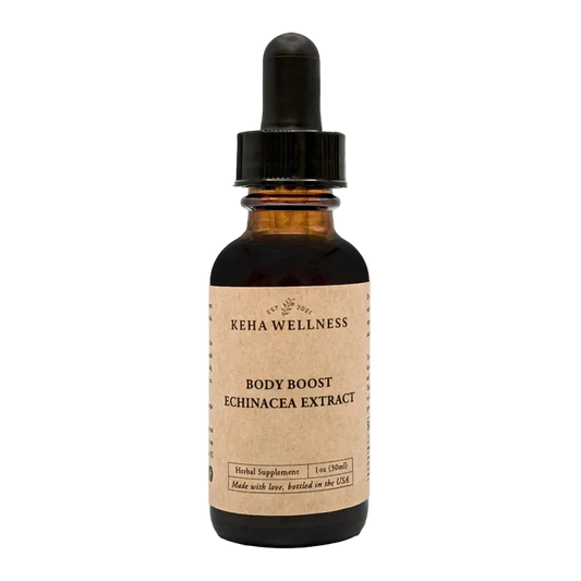 Bottle of Keha Wellness Body Boost Echinacea Extract on a white background