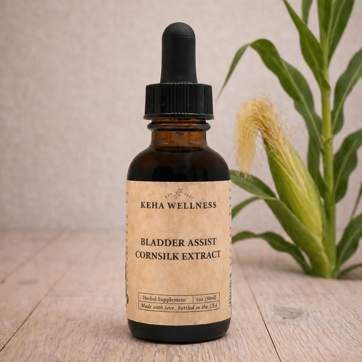Bladder Assist Tincture — Cornsilk Extract | Organic Herbal Urinary Wellness Support