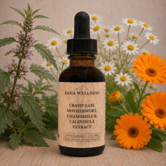 Cramp Ease Tincture — Motherwort, Chamomile & Calendula | Organic Herbal Women's Comfort Blend