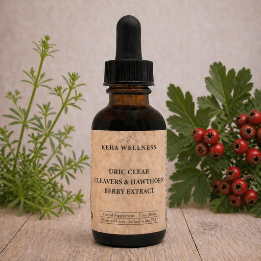 Uric Clear Tincture — Cleavers & Hawthorn Berry | Organic Herbal Cleansing Blend